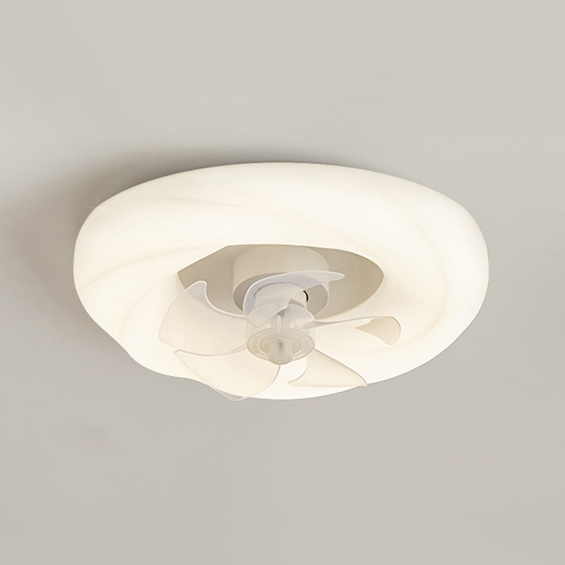 Nordic Style Ceiling Fan Lamp Round Shape Ceiling Fan Light for Children's Room