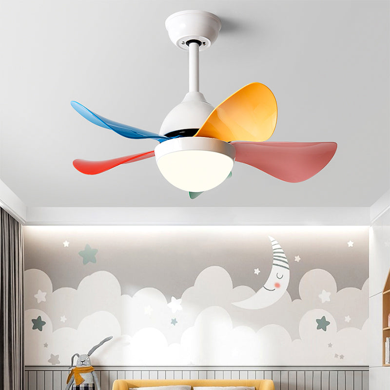 Nordic Style Metal Ceiling Fan Lamp Ball Shape Ceiling Fan Light for Children's Room