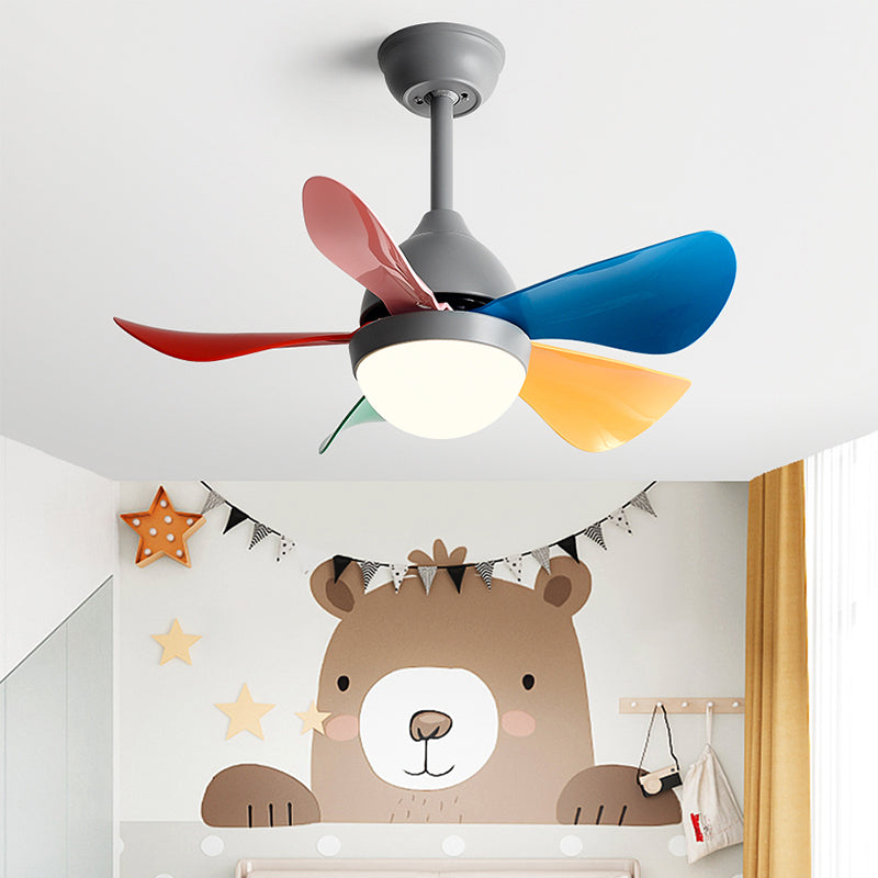 Nordic Style Metal Ceiling Fan Lamp Ball Shape Ceiling Fan Light for Children's Room