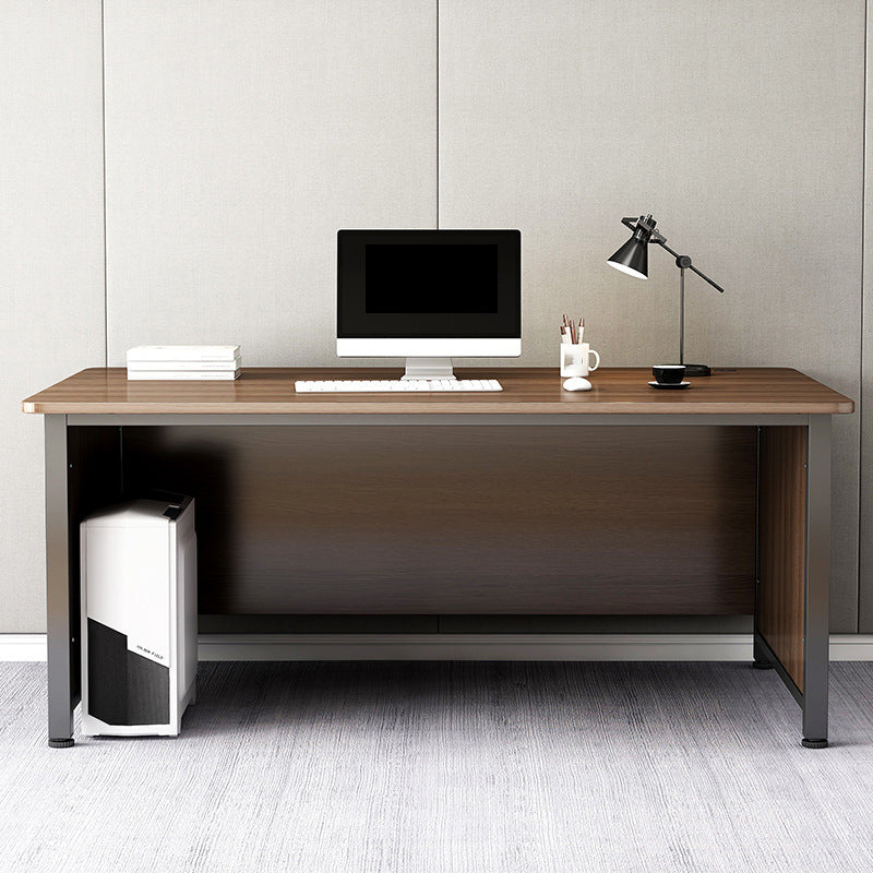 Modern Wooden Computer Desk Cable Management Rectangular Office Desk