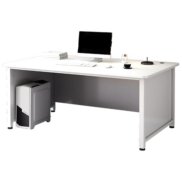 Modern Wooden Computer Desk Cable Management Rectangular Office Desk