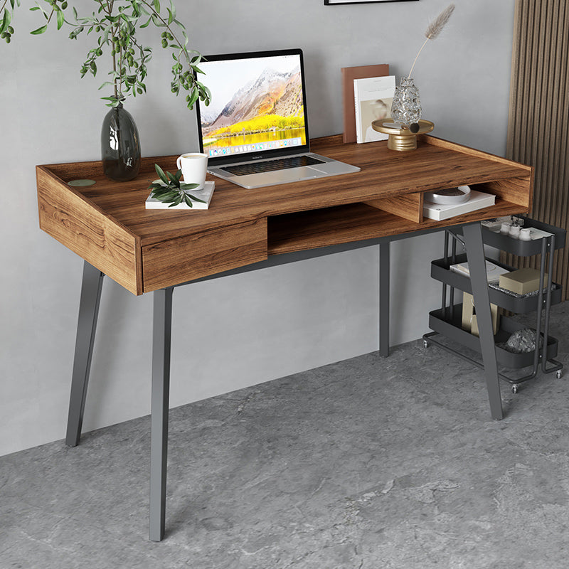 Industrial Writing Desk Parsons Wooden Office Desk with 1 Storage Drawer