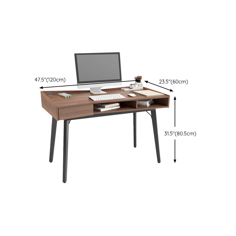 Industrial Writing Desk Parsons Wooden Office Desk with 1 Storage Drawer