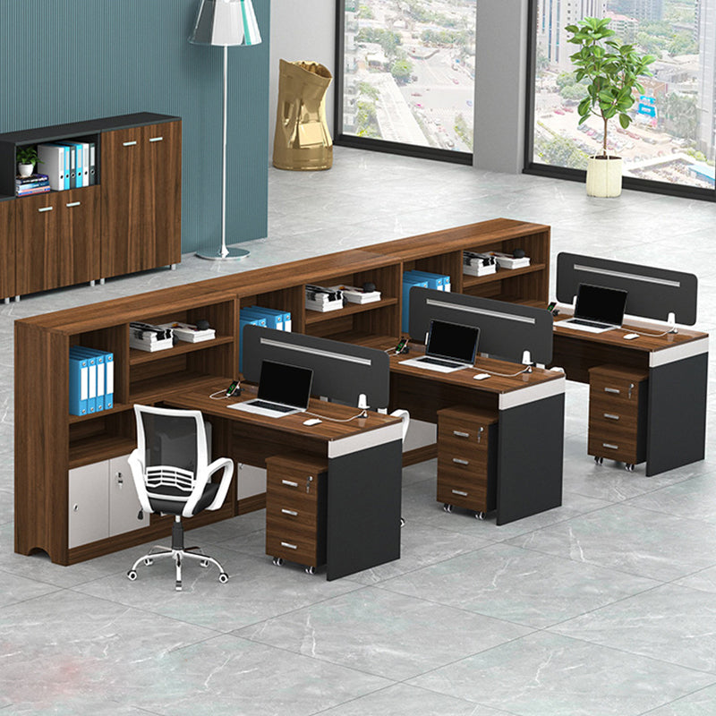 Cable Management Executive Desk Pedestal L-Shape Office Desk with Drawers