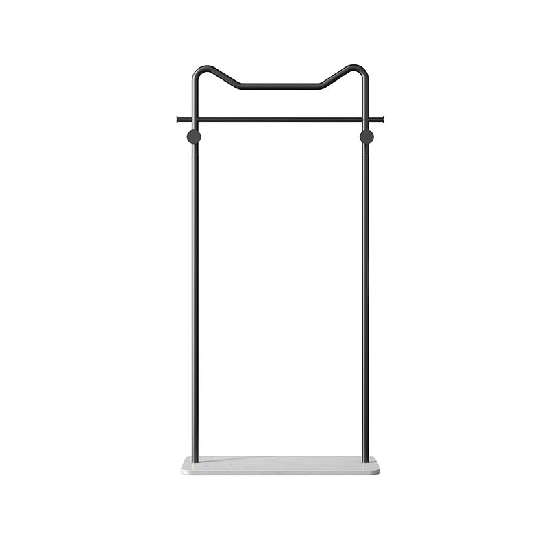 Contemporary Coat Rack Hanging Rail and Hooks Metal Framed Hall Stand