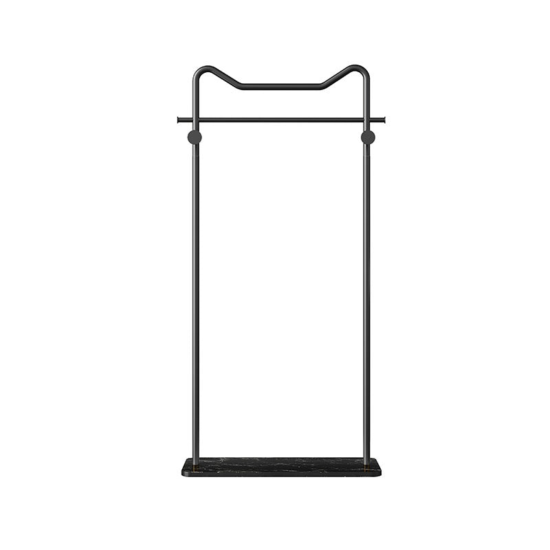 Contemporary Coat Rack Hanging Rail and Hooks Metal Framed Hall Stand