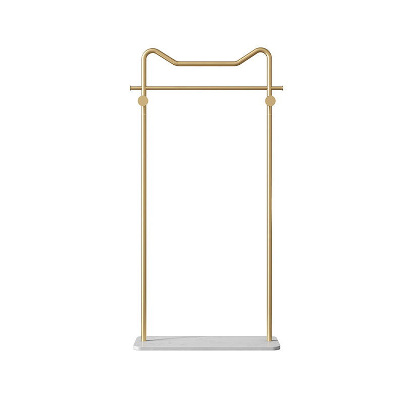 Contemporary Coat Rack Hanging Rail and Hooks Metal Framed Hall Stand