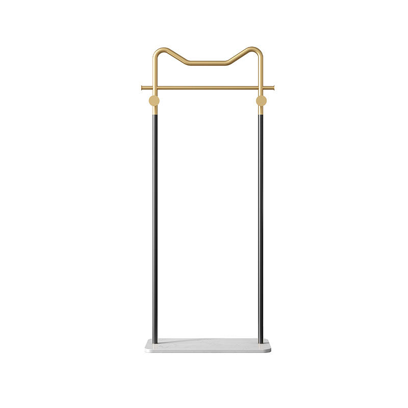 Contemporary Coat Rack Hanging Rail and Hooks Metal Framed Hall Stand