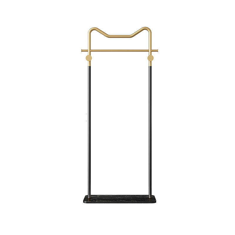 Contemporary Coat Rack Hanging Rail and Hooks Metal Framed Hall Stand