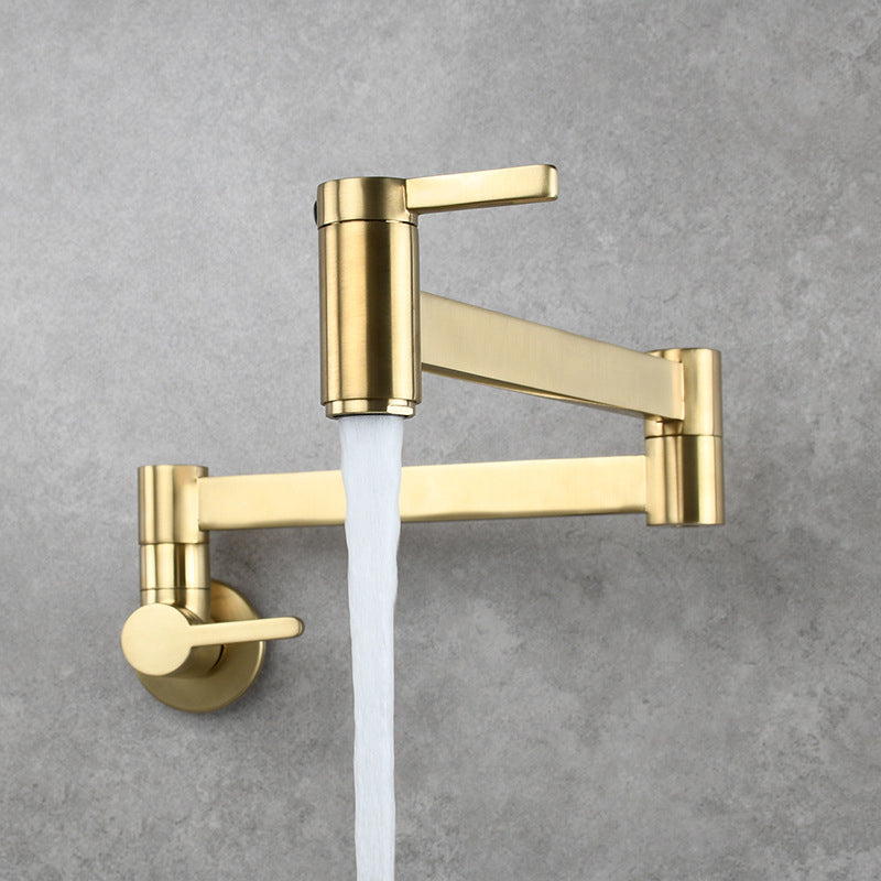 Gorgeous Brass Wall Mounted Faucets Stain Resistant Wall Mounted Bathroom Faucet