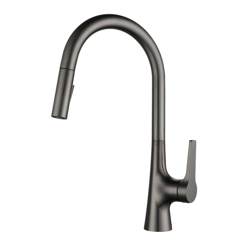 Modern Style Kitchen Faucet Copper Single Handle High Arc Kitchen Faucet