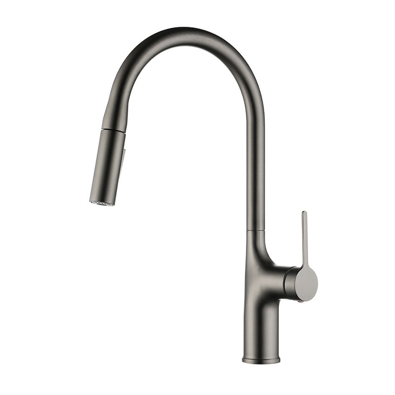 Modern Style Kitchen Faucet Copper Single Handle High Arc Kitchen Faucet