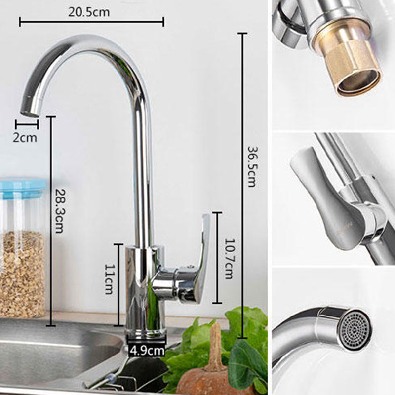 Modern Kitchen Faucet Brass Lever Handles Swivel Spout Bar Prep Kitchen Faucet