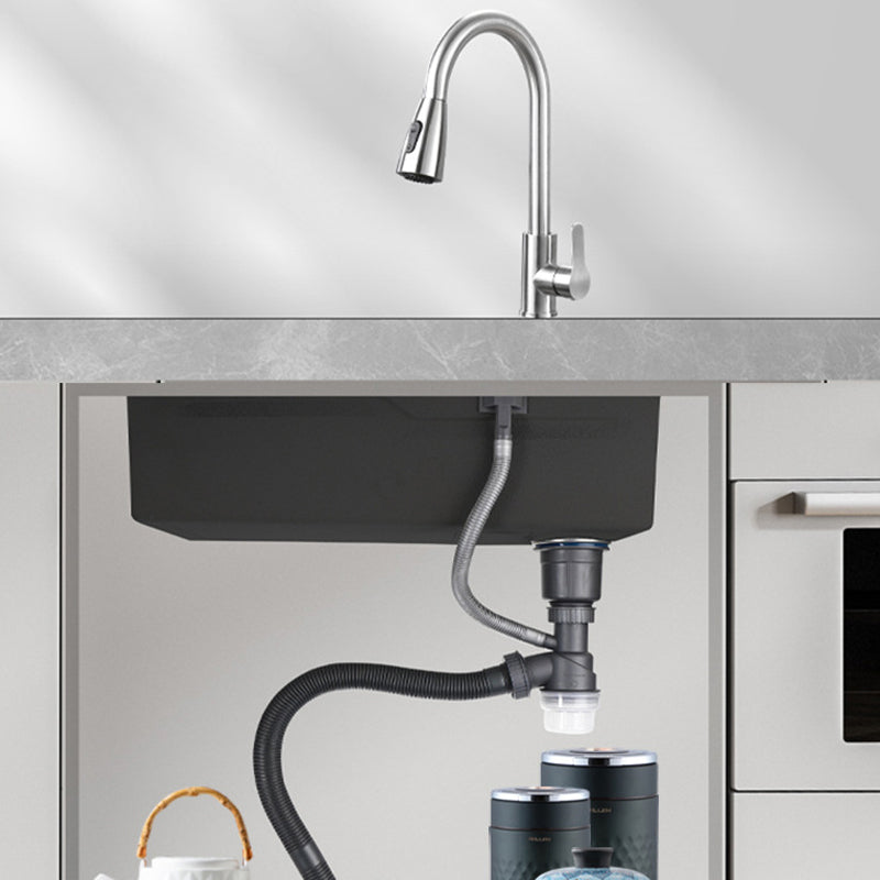 Modern Kitchen Sink Stainless Steel with Accessories and Faucet Top-Mount Workstation Sink