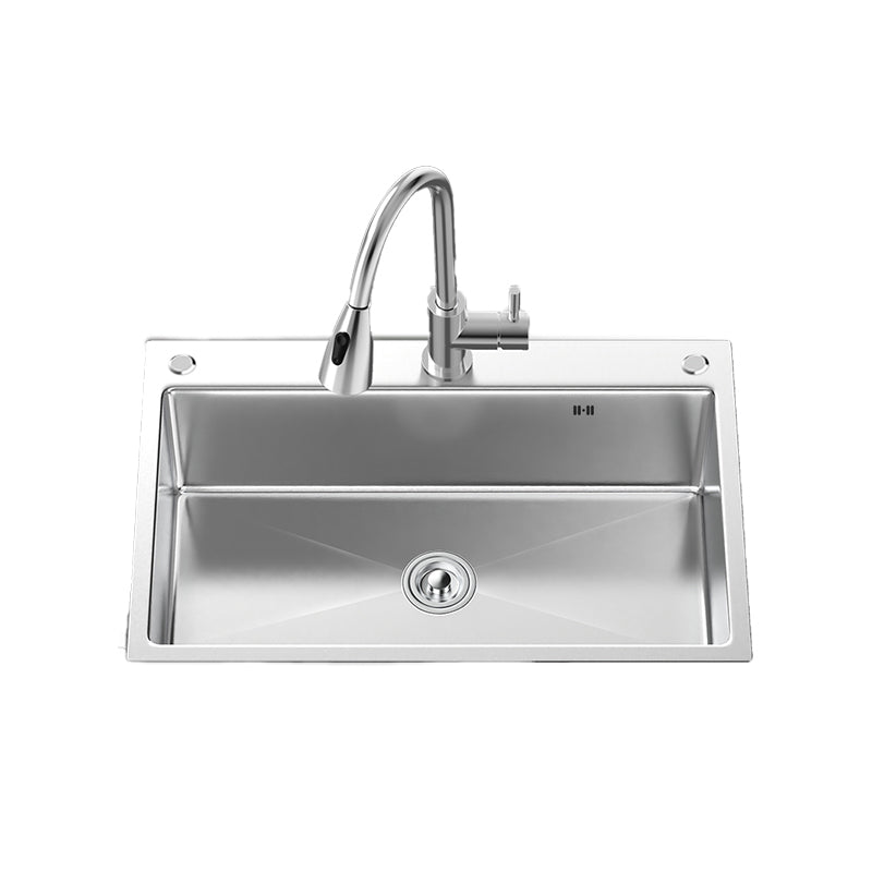 Contemporary Kitchen Sink Stainless Steel Kitchen Sink with Drain Strainer Kit