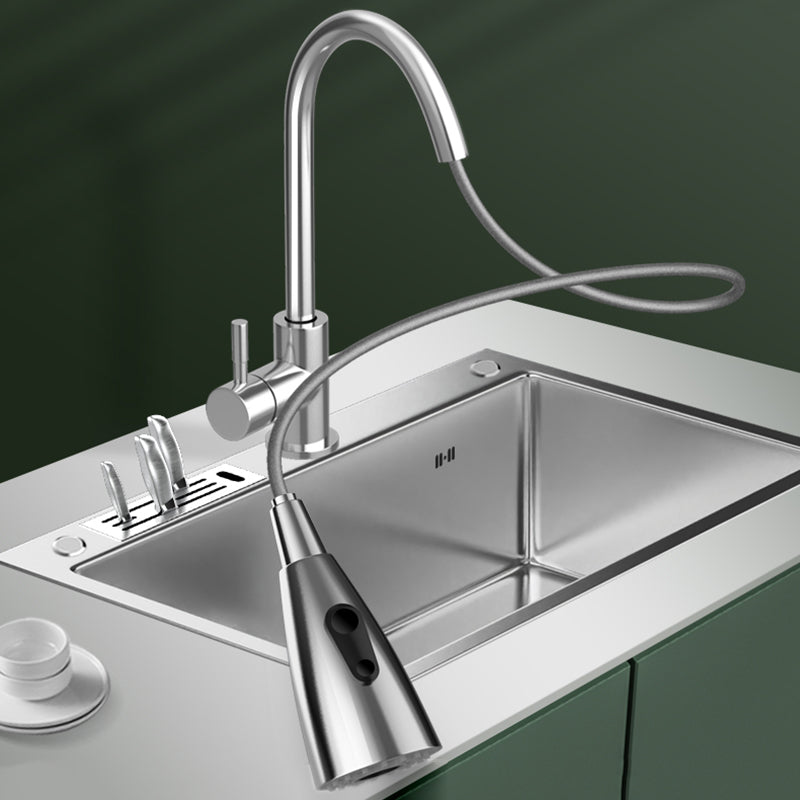 Contemporary Kitchen Sink Stainless Steel Kitchen Sink with Drain Strainer Kit