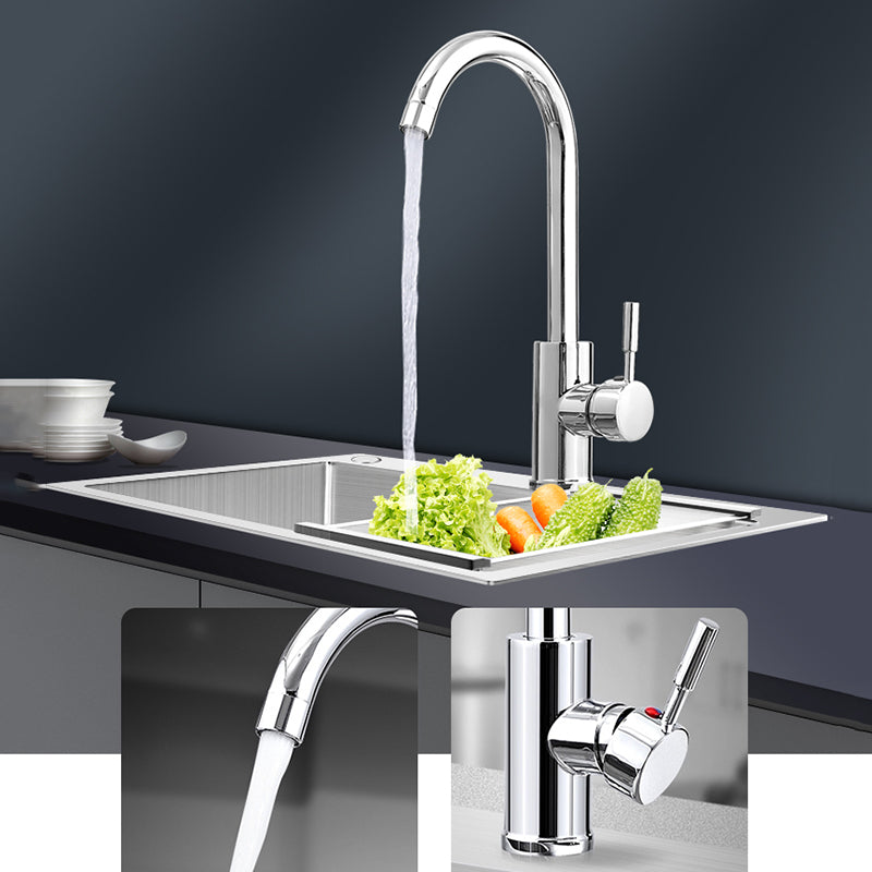 Contemporary Kitchen Sink Stainless Steel Kitchen Sink with Drain Strainer Kit