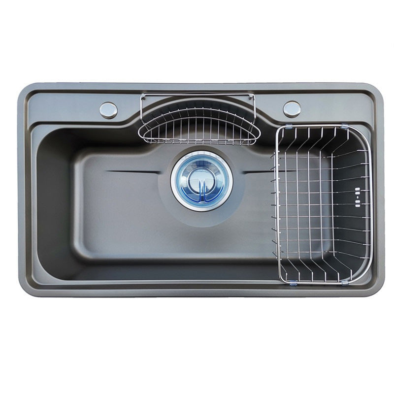 Modern Sink Only Stainless Steel with Basket Strainer and Strainer Kitchen Sink