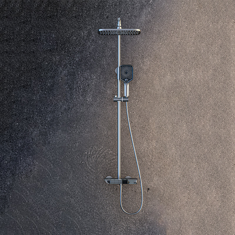 Modern Brass Shower System Wall Mounted Shower Set with Handheld Shower Head