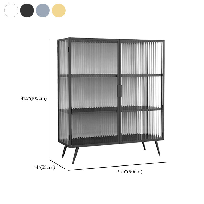 Contemporary China Cabinet Metal Buffet Cabinet for Living Room