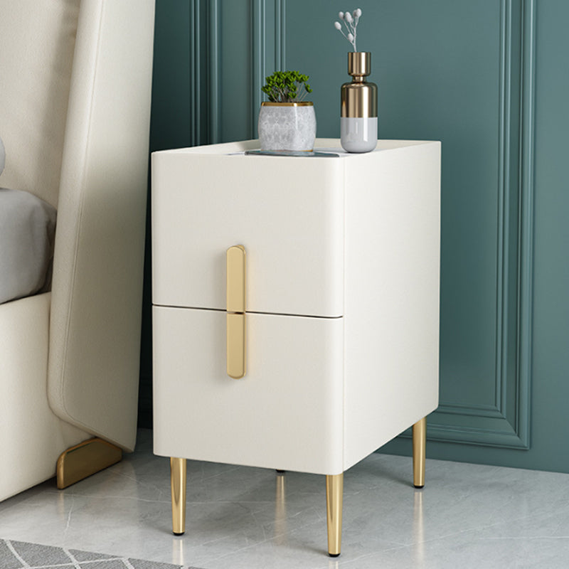 2 Drawers Accent Table Nightstand Modern Night Table ,19.7" Tall