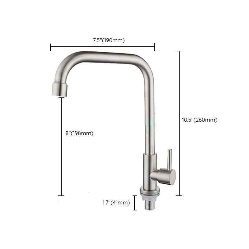 Modern Pot Filler 304 Stainless Steel 1-Handle High Arch Kitchen Faucet