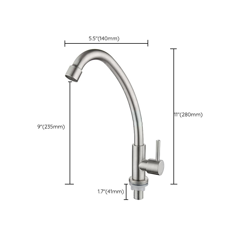 Modern Pot Filler 304 Stainless Steel 1-Handle High Arch Kitchen Faucet