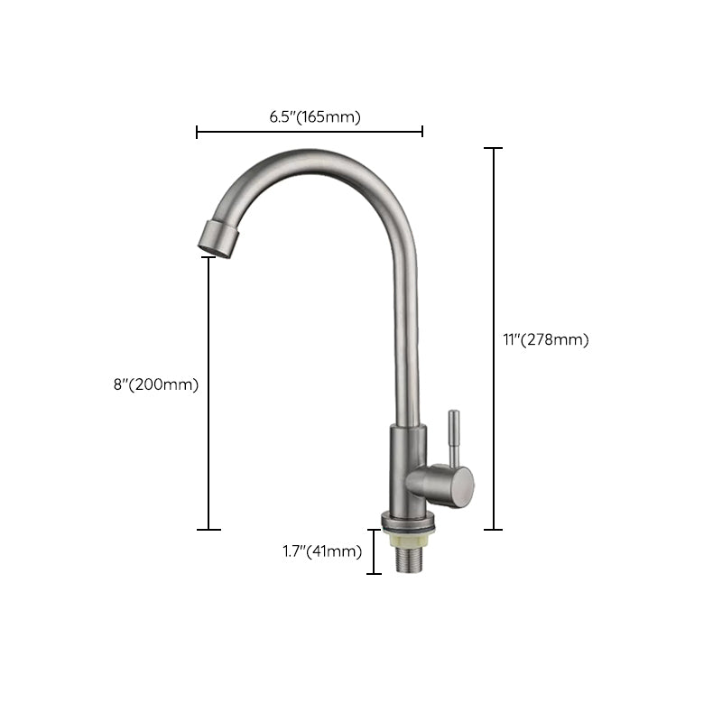 Modern Pot Filler 304 Stainless Steel 1-Handle High Arch Kitchen Faucet