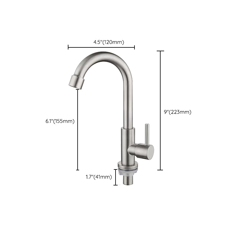 Modern Pot Filler 304 Stainless Steel 1-Handle High Arch Kitchen Faucet