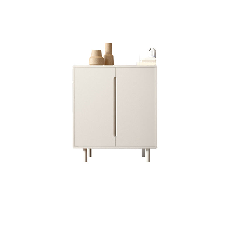 Modern White Dining Server Engineered Wood Sideboard with Adjustable Shelving