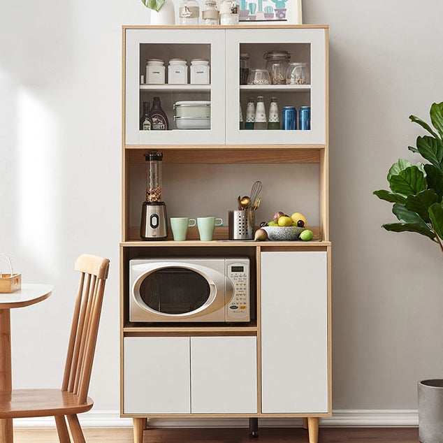 Modern Natural Sideboard Table Engineered Wood Credenza for Living Room