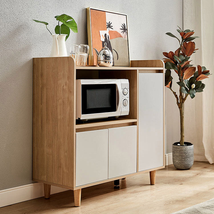 Modern Natural Sideboard Table Engineered Wood Credenza for Living Room