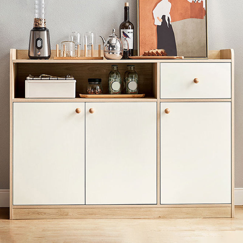 Modern Natural Sideboard Table Engineered Wood Credenza for Living Room