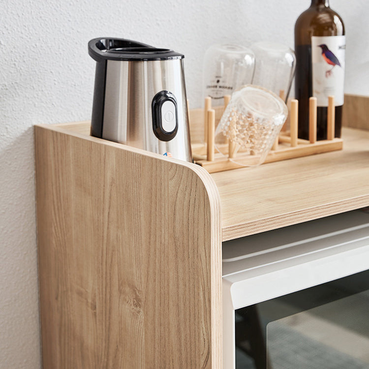 Modern Natural Sideboard Table Engineered Wood Credenza for Living Room