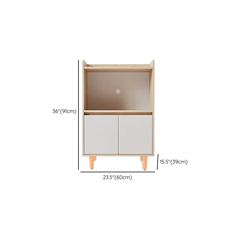 Modern Natural Sideboard Table Engineered Wood Credenza for Living Room