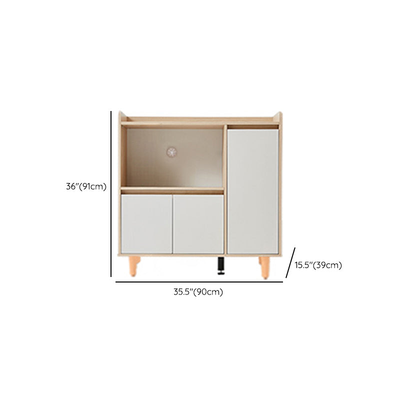 Modern Natural Sideboard Table Engineered Wood Credenza for Living Room