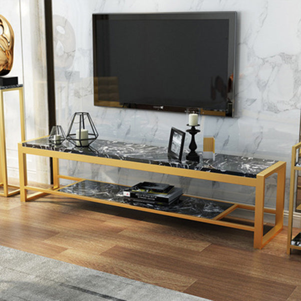 Open Storage Media Console TV Stand Stone TV Stand for Living Room