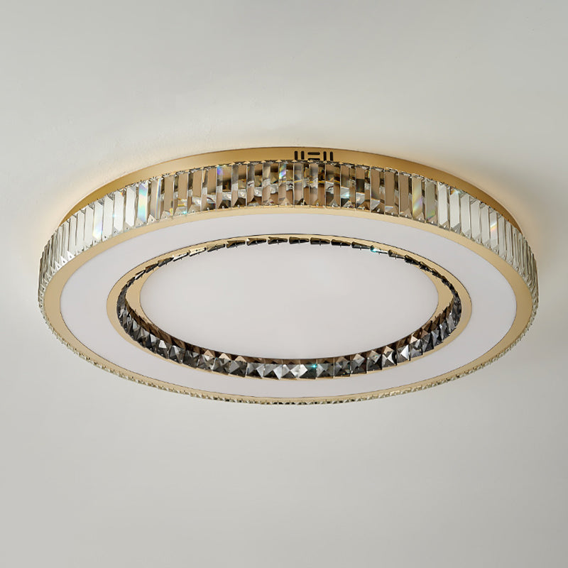 Round / Square Crystal LED Flush Mount Contemporary Ceiling Flush in Clear