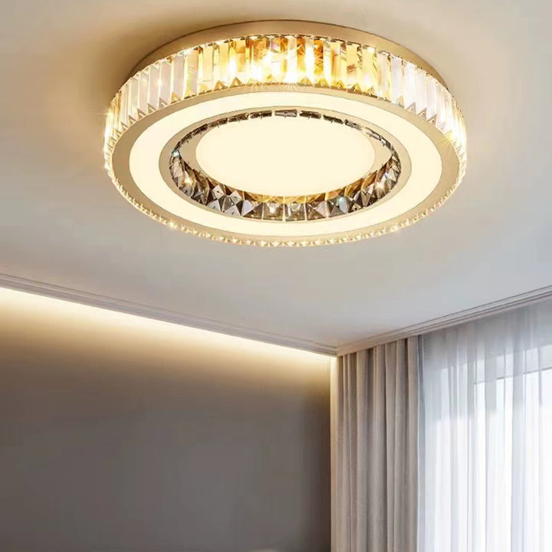 Round / Square Crystal LED Flush Mount Contemporary Ceiling Flush in Clear