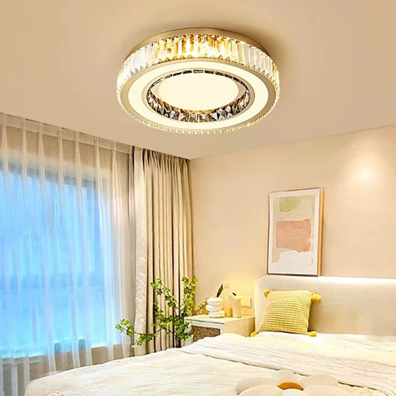 Round / Square Crystal LED Flush Mount Contemporary Ceiling Flush in Clear