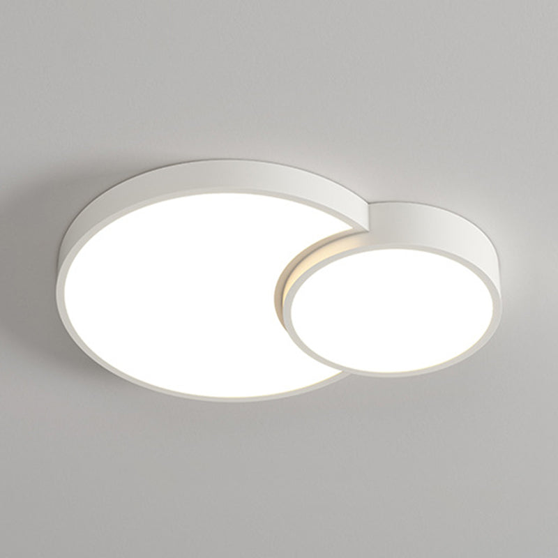 Matte White 2 / 3 - Light Flush Mount Light Iron and Acrylic Ceiling Mount