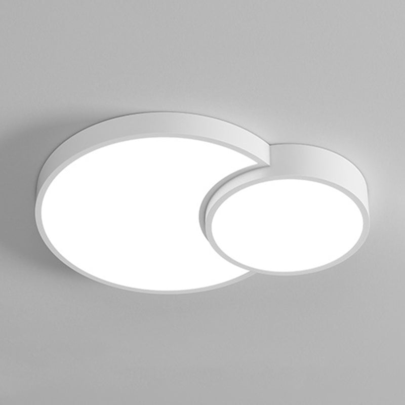 Matte White 2 / 3 - Light Flush Mount Light Iron and Acrylic Ceiling Mount