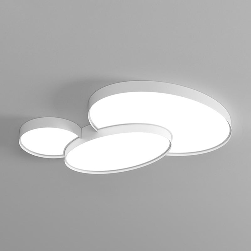 Matte White 2 / 3 - Light Flush Mount Light Iron and Acrylic Ceiling Mount