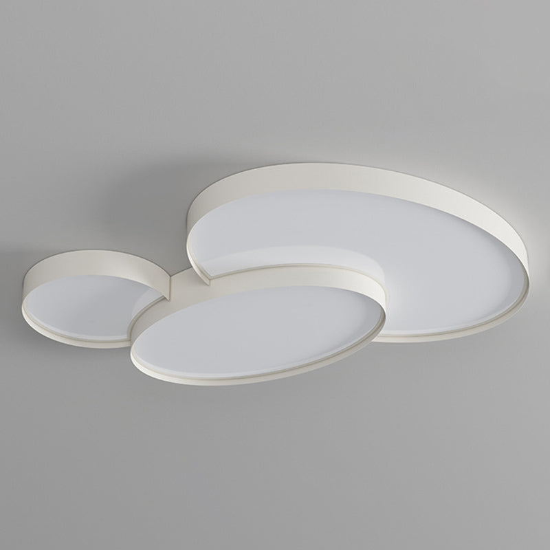 Matte White 2 / 3 - Light Flush Mount Light Iron and Acrylic Ceiling Mount