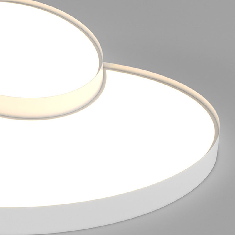 Matte White 2 / 3 - Light Flush Mount Light Iron and Acrylic Ceiling Mount