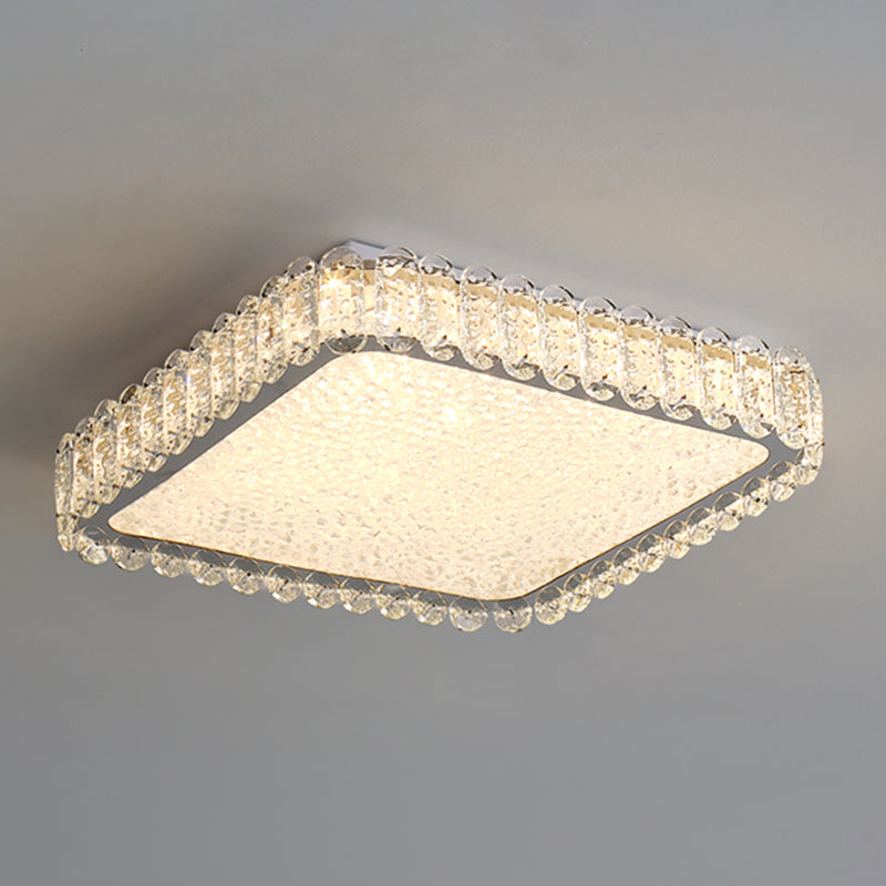 Contemporary Flush Mount Lamp Crystal LED Ceiling Lighting for Bedroom