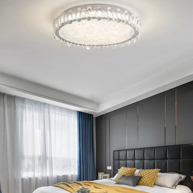 Contemporary Flush Mount Lamp Crystal LED Ceiling Lighting for Bedroom