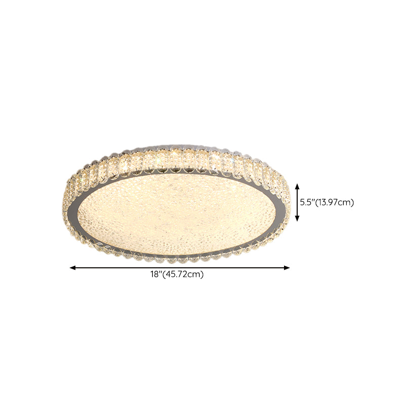 Contemporary Flush Mount Lamp Crystal LED Ceiling Lighting for Bedroom