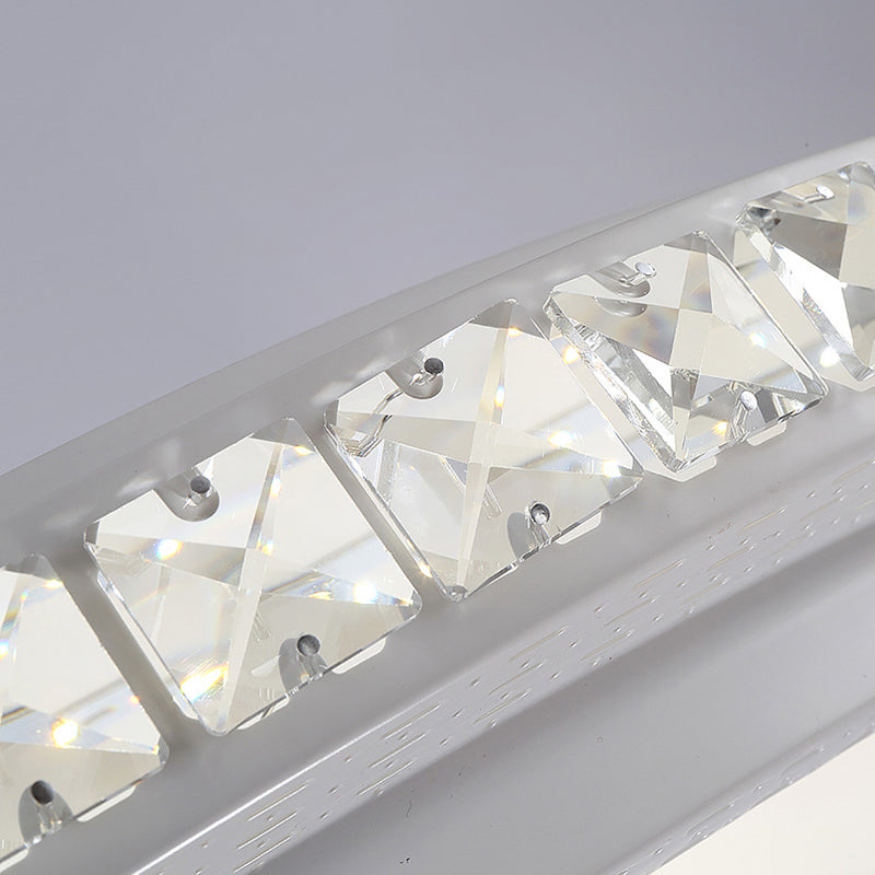 1 Light Geometric Flush Ceiling Light Minimal Crystal Flush Mount Fixture