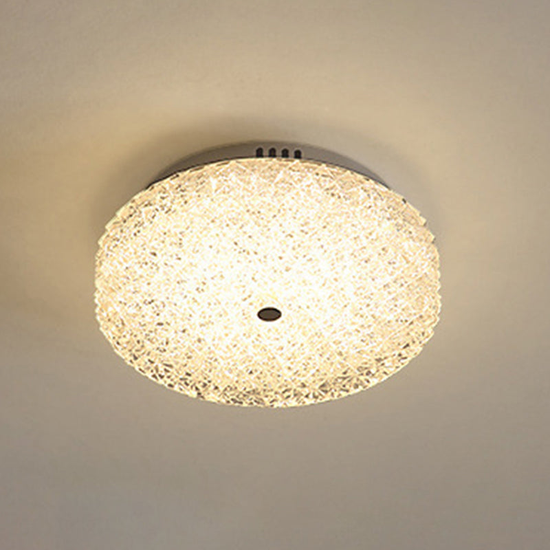 Minimalist Geometric Flush Ceiling Light Fixture Crystal 1 Light Flush Mount Lights